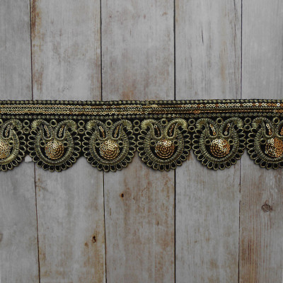 Gold embroidered border