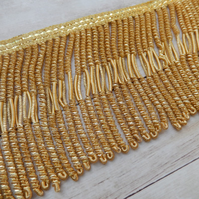 French gold corkscrew 10cm fringe