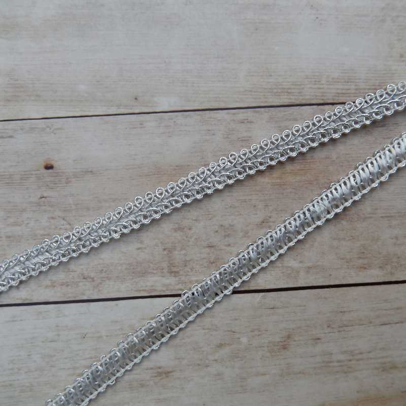 Silver braided ribbon